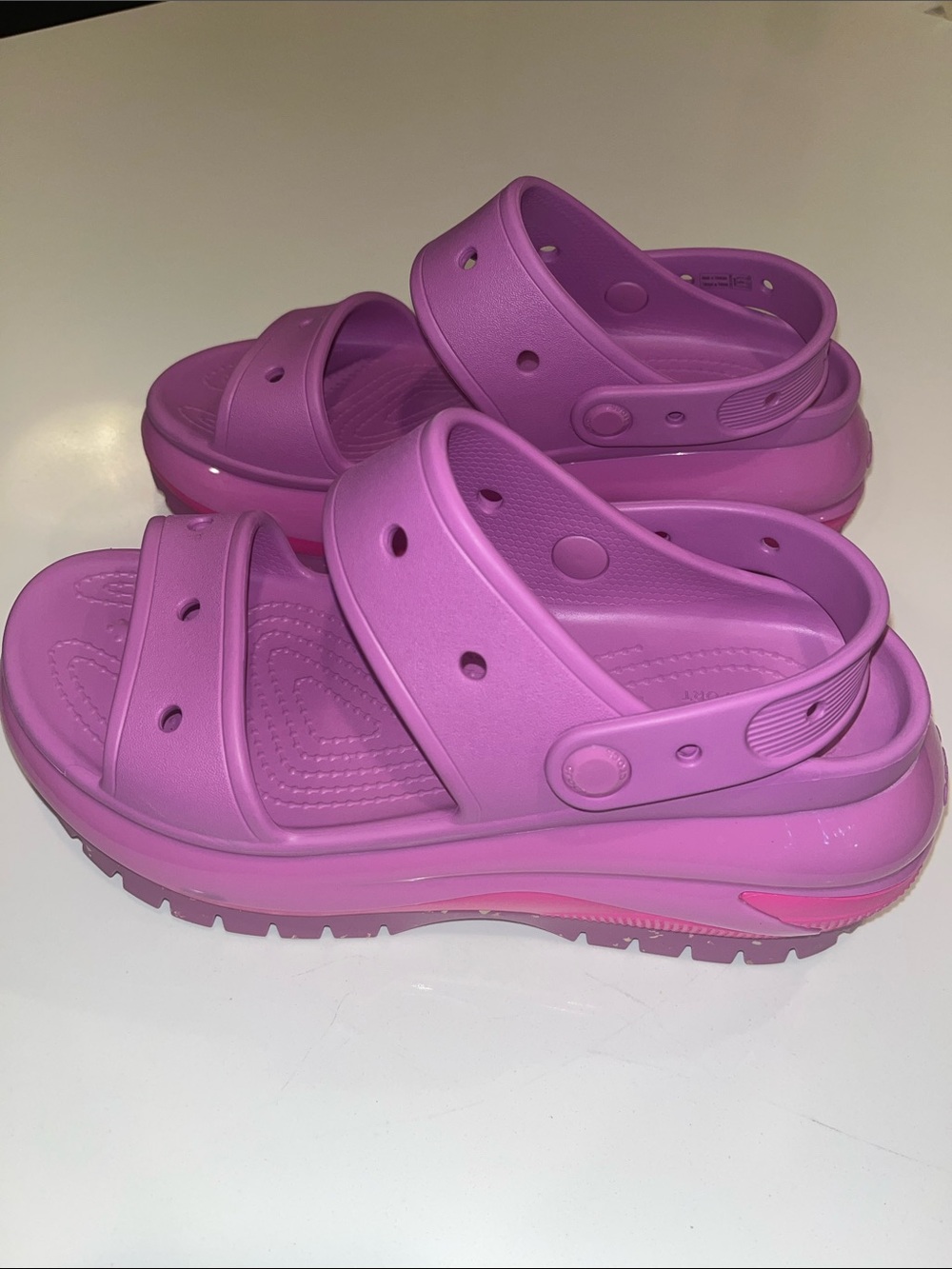 CROCS MEGA CRUSH Chunky Platform Sandal in Purple & Hot Pink. Women’s 8/Men’s 6 - Picture 10 of 16